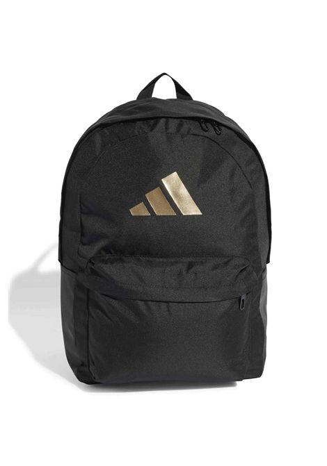 Zaino Adidas Classic 3 Bar Logo Nero Oro Unisex ADIDAS CORE | Zaini | IS7048-